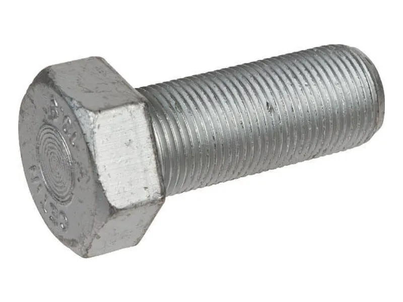 Болт с шестигранной головкой M20x1.5x50 мм DIN961, класс прочности 10.9, оцинкованный